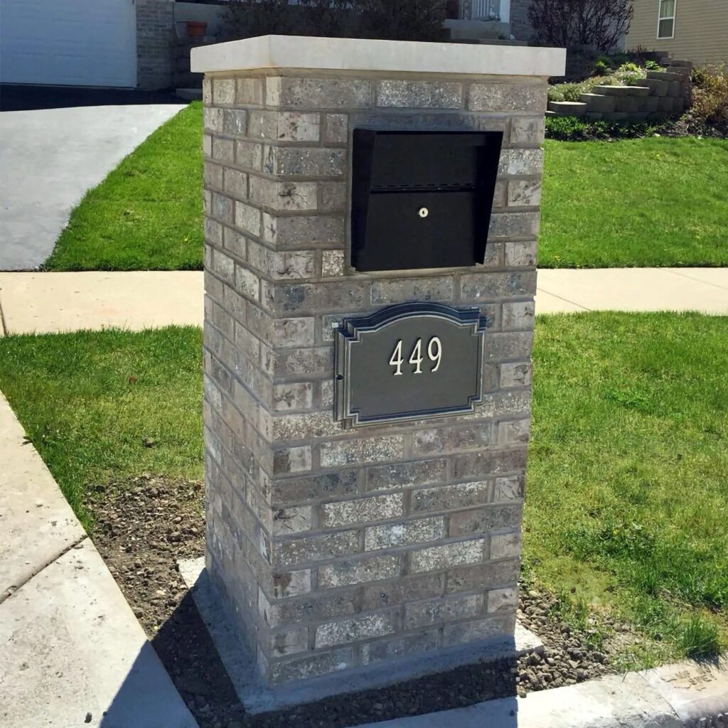 concrete column mailbox